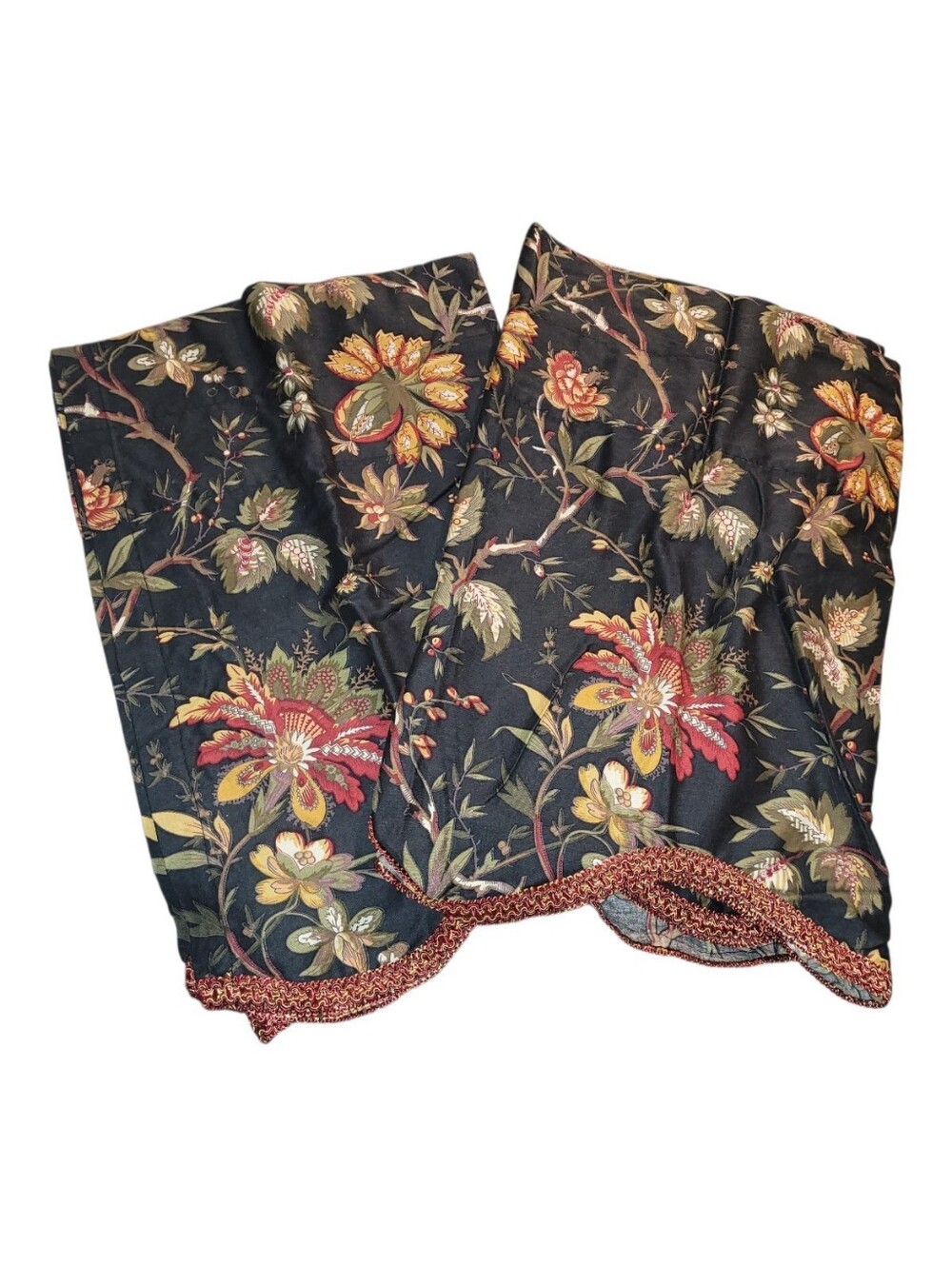 Pair is a Waverly Felicite Noir Scallop Valance Valances